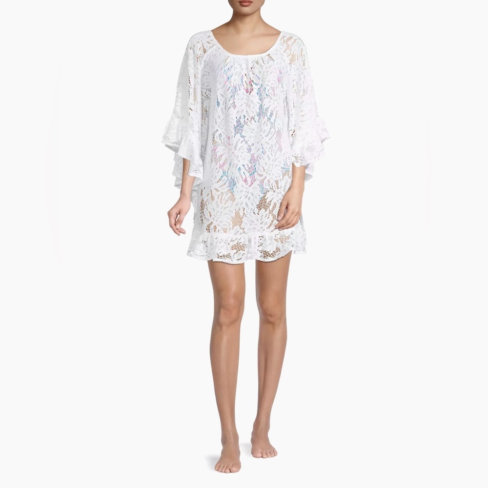 Lilly Pulitzer White Lace Swim Cover-Up white